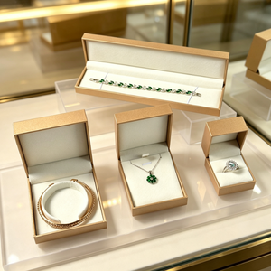 Factory Luxury Square Separate Size Jewellery Gift <b>Box</b> Flocking Inner for Bangle Pendant Fine Jewelry Retail <b>Packing</b> - Product Image 4