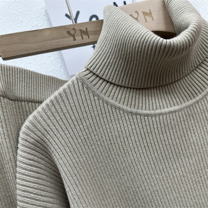 ملابس نسائية بالجملة موضة عالية الجودة بمقاسات كبيرة أطقم ملابس شتوية كنزات محبوكة - Product Image 5