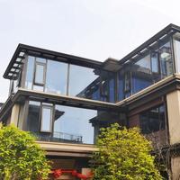 Véranda triangulaire en verre trempé et alliage d'aluminium, sur mesure, différents styles, design européen, pour villa, usage extérieur
