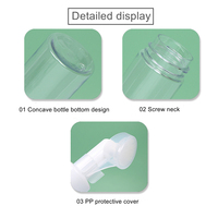 Nouveau flacon pulvérisateur à pompe pour shampoing et savon mousse cylindrique transparent de 8oz avec brosse de lavage du visage et sérigraphie