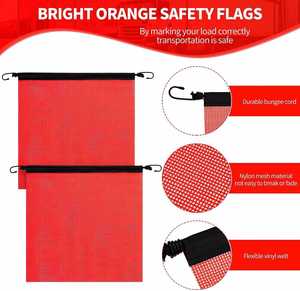 Drapeaux promotionnels et bannières de sécurité réfléchissants sur mesure, orange, or foncé, rouge, en vinyle, avec cordon élastique, pour extérieur et usage professionnel - Product Image 3
