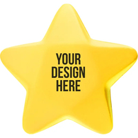Balle anti-stress souple en mousse PU, jouets à presser en gros, logo personnalisé, forme étoile jaune, jouets anti-stress pour enfants