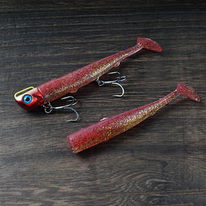 Señuelo Luminoso/UV de Acero Inoxidable para Pesca de Pez Suave, 35g, Cola en T, Biónico, para Agua Salada, Señuelo para Lubina con Anzuelos - Product Image 3