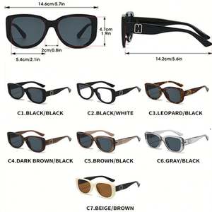 Lunettes de soleil carrées surdimensionnées vintage punk avec logo personnalisé 2025, protection UV400, rivets, pour hommes et femmes - Product Image 6