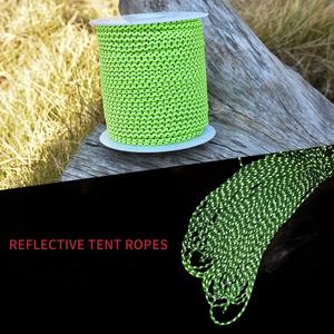 Cuerda reflectante de 2,5mm (50m) Cuerda de guyline de tienda de alta resistencia larga con bobina, líneas de cuerda de tienda de alta visibilidad - Product Image 2
