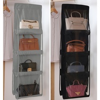 Organisateur de placard suspendu à 8 poches avec fenêtre transparente avec sac à main multicouche sac de rangement gain de place support de garde-robe