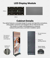 Écran d'affichage LED pliable UHLED P1.86, affichage LED couleur pleine UHD, contrôle WiFi, affiche LED portable pour les stands d'exposition, les événements, les publicités