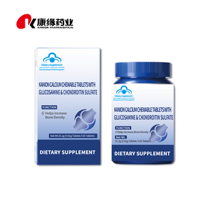 20% Glukosamin HCl + 4.4% Kalsium Tablet Kunyah Bersertifikat GMP Suplemen Makanan dengan Kondroitin & Ekstrak Herbal - Product Image 1