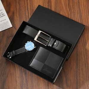 Set Regalo di Lusso per San Valentino, Set Moda con Orologio, Portafoglio e Portachiavi per Papà, Festa del Papà, Capodanno-Natale - Product Image 1