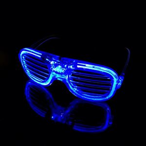 Lunettes de soleil carrées en plastique fluorescentes EL à lumière froide, monture cœur, pour enfants et adultes, anniversaire, mariage, Noël, Nouvel An - Product Image 2