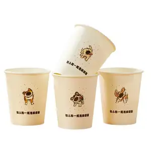 Papieren Bekers Bedekken Rimpeldispenser Van Take Away Roze 4Oz Witte Kartonnen Mouwen Kraft Dubbele Wand Thee Papier Cup 70z Met Deksels Saus