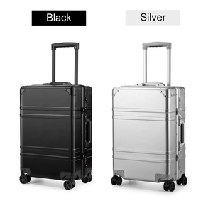 กระเป๋าเดินทางแบบล้อลากอลูมิเนียมสีดำ ดีไซน์ใหม่ ขนาด 20 นิ้ว - Product Image 3