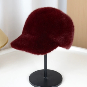 Gorro de Béisbol de Piel Sintética Afelpada de Color Sólido a la Moda para Mujer, Gorra Gruesa de Lujo para Exteriores, Gorro de Invierno Cálido con Cierre a Presión para Hombre - Product Image 5