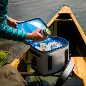 Grand sac isotherme carré isolé en TPU noir personnalisé poche latérale 32L/60L étanche extérieur voiture camping canette de bière refroidisseur de vin - Product Image 4