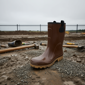 Botas de Seguridad de PVC Marrón Modelo Tronchetto Talla 45 con Suela de Crepé - Product Image 3