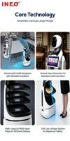 Robot de livraison intelligent pour restaurants, hôtels, livraison de nourriture et de café, réception, navigation intelligente, robot de service à intelligence artificielle