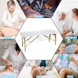 Sábanas Desechables Ajustables para Camilla de Masaje, Cubierta de Cama Desechable Elástica y Resistente, Sábanas Ajustables Transpirables para Spa, Blancas - Product Image 6