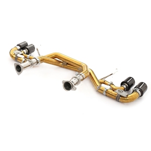 Échappement arrière MPER <span class=keywords><strong>Titanium</strong></span> Radiant Gold pour Corvette C8 Stingray 6.2L, son agressif, installation facile, amélioration des performances - Product Image 1