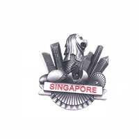 Imán de Refrigerador de Metal Pintado con Esmalte Suave Ecológico Personalizado, Impresión por Transferencia Térmica, Regalo Publicitario para Dubái y Singapur