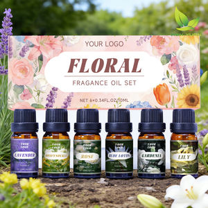 Service de personnalisation OEM Huiles essentielles naturelles Ensemble floral 6 pièces Huile essentielle de fleurs végétales pour diffuseur d'arômes Aromathérapie à domicile - Product Image 1