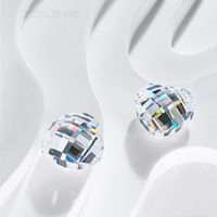 GIGAJEWE 3.5Ct Pixel Cut White D Color Moissanite Loose Stone Hand Cut Gemstone for Custom Fine Jewelry and Pendant Design