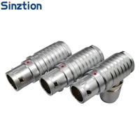 Conector Circular Personalizable Sinztion FHG Compatible con Conexión Rápida de Tipo Push-Pull, Serie B, Codo de 90 Grados, para Aviación