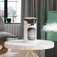 Humidificateur pulvérisation ventilateur de bureau refroidisseur d'air Portable bureau brumisateur ventilateur double pulvérisation humidificateur ventilateur avec lumière