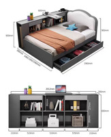 Meubles modernes pour enfants, peu encombrants, rangements fonctionnels pour chambre à coucher, lits jumeaux, doubles, simples, pour enfants, lit pour tout-petits