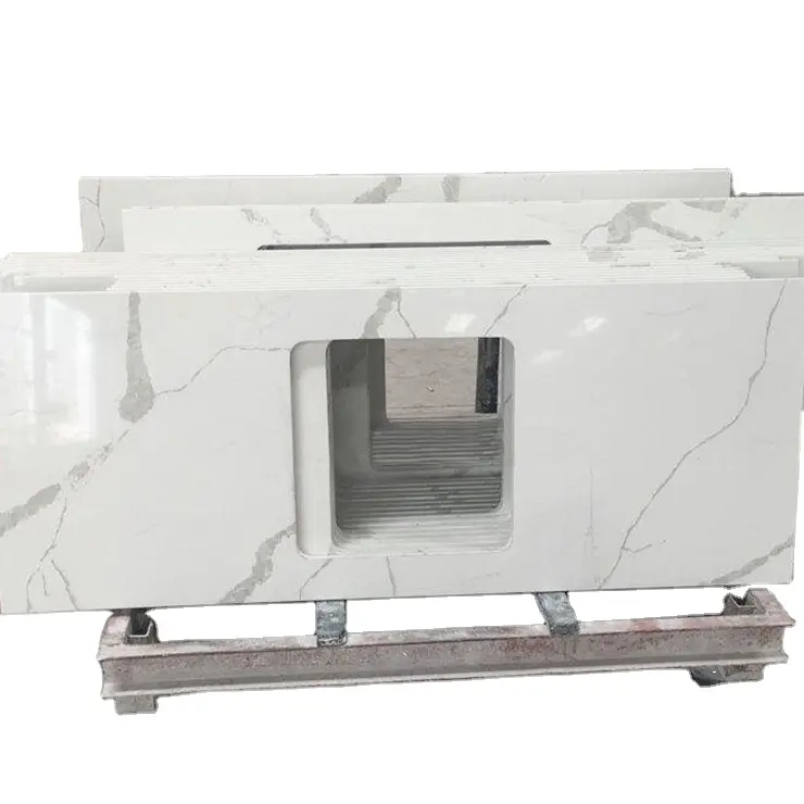 Best price 클래식 calacatta statuario 흰 quartz 돌 수조