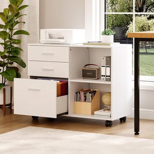 Meuble de classement mobile à tiroirs pour bureau, armoire de rangement de documents, meuble de classement plat, mobilier de bureau - Product Image 6