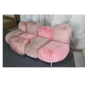 Yicheng beauty high quality modern design pink color sofa soft leisure sofa chair salon furniture with trade assurance