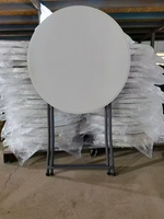 Meilleure vente table pliante de qualité supérieure en HDPE avec cadre en acier pliable pour appartement maison balcon bar tables de salle à manger d'extérieur