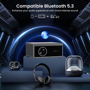 Factory Wholesale A80 <b>Projector</b> 500Ansi 1080p LED Android9 Stereo Pocketable 5G WiFi Home A80 Short Throw Video <b>Projectors</b> A80 - Product Image 5