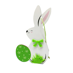 Wooden <b>Easter</b> Bunny <b>Ornament</b> Rabbit Shape Handmade Laser Carving Indoor Decor <b>Easter</b> Decoration - Product Image 5