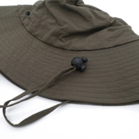 Vente en gros Chapeau seau à séchage rapide Protection solaire d'été pliable coupe-vent avec cordon Étiquette de marque Chapeau de pêcheur à séchage rapide personnalisé