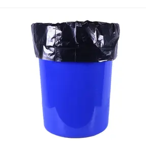 thickened trash bags, eco-friendly rubbish bags, black flat end plastic garbage bag