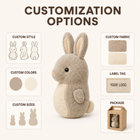 Peluche personnalisée Hippocampe Lapin – Tissu ultra doux, anti-stress, cadeau d'anniversaire, logo brodé, personnalisable en gros