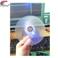 Fengheng 125mm 125X125X20mm 12V 24V 5 pouces Transparent sans cadre support avec lumière dc ventilateur de refroidissement axial