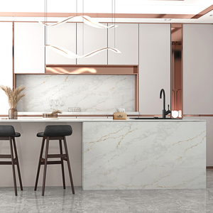 Encimeras de Cuarzo Artificial Blanco de Alta Calidad Goldtop 5121 Milan Extra, Diseño Moderno y Lujoso para Hoteles, Superficie Pulida, 5 Años de Garantía - Product Image 4