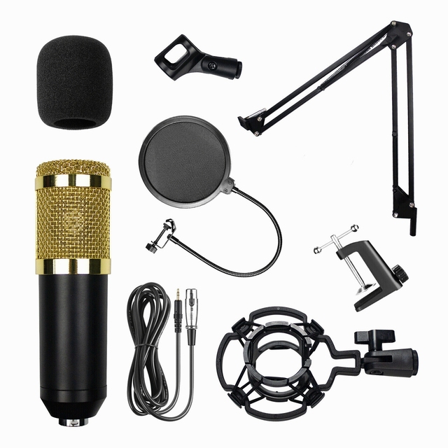 Hot Selling BM800 V8 Sound Card Studio Karaoke Mic Microfono Stand Recording Comdenser Microphone Set for Live Broadcast