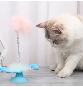 Ilginç tüy oyuncak kedi tedavi dağıtıcı kedi sopa bahar kuş oyuncak top bardak şekli kedi tüy oyuncak