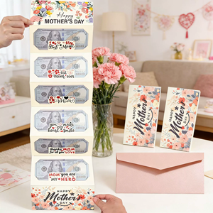 Biglietto Sorpresa per la Festa della <span class=keywords><strong>Mamma</strong></span> con Denaro Estraibile, Busta Regalo Creativa con Messaggi Sentimentali, Regali per la Festa della <span class=keywords><strong>Mamma</strong></span> - Product Image 5