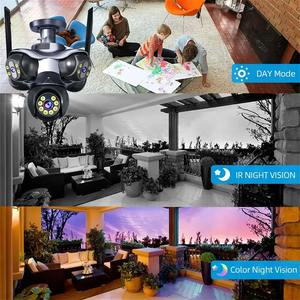 FFvideo Новая модель 5 вращающийся объектив 20 МП беспроводная камера безопасности PTZ Сигнализация Движения наружная 360 градусов панорамная камера видеонаблюдения - Product Image 6