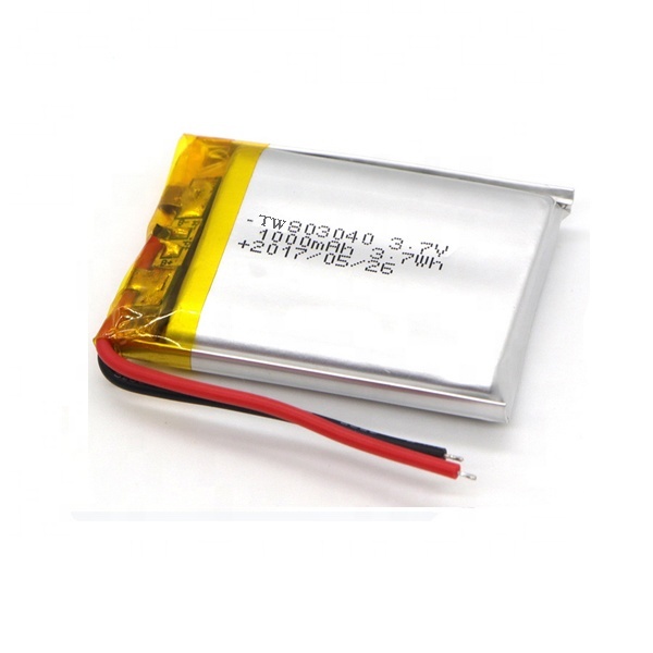 Li-polymer 803040 900mAh Battery Large Capacity 3.7v Rechargeable Lipo Battery