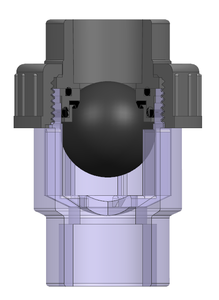 <span class=keywords><strong>Valvola</strong></span> <span class=keywords><strong>di</strong></span> ritegno industriale trasparente/trasparente unidirezionale dell'acqua del PVC <span class=keywords><strong>di</strong></span> plastica - Product Image 5