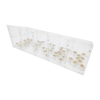 Boîte de rangement transparente en acrylique à 5 compartiments pour comptoir, idéale pour les bonbons et les collations