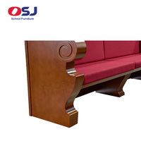 Chaise d'auditorium, bancs d'église en bois, chaise de pasteur personnalisée, chaises d'église en gros, Sillas Para Iglesia