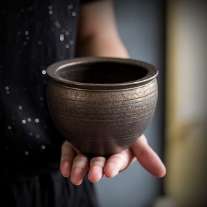 Stoneware <b>Tea</b> Washer Round Handmade Jianshui Ceramic Kung Fu <b>Tea</b> <b>Set</b> Accessory For Afternoon <b>Tea</b> - Product Image 2