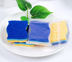 Esponja de algodón para pulpa de madera, venta al por mayor, esponjas de limpieza de cocina, esponja para lavar platos antiarañazos, herramientas de limpieza - Product Image 2