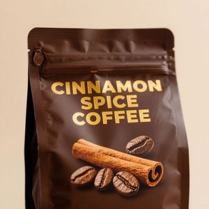 Custom Matte Gravure Printing Recyclable Stand <b>Square</b> Bottom Brown Kraft Paper Coffee <b>Bean</b> Packaging Pouches Window PE Zipper - Product Image 5